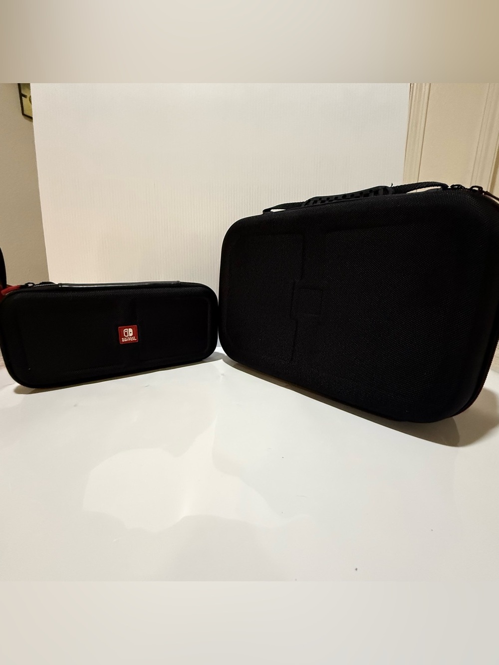 Nintendo Switch Hard Shell EVA Padded Carrying Case Black/Red (2) HAC-007